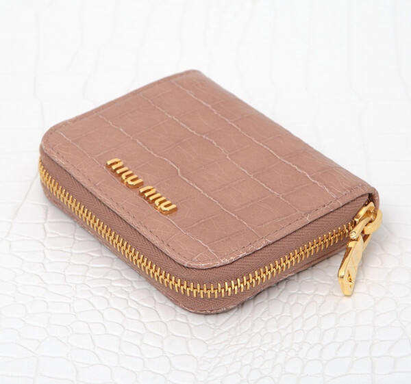 2017AW MIU MIU ミュウミュウスーパーコピー 財布 コインケース クロコ調 5MM268 CIPRIA